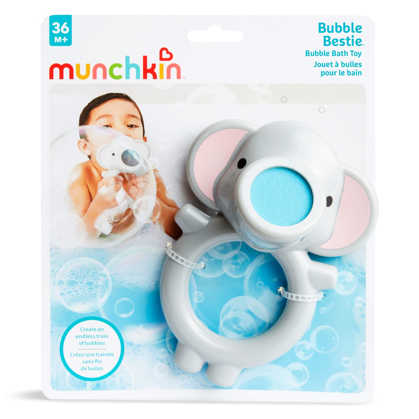 Munchkin Juguete de baño Bubble Bestie, elefante burbujeador