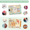 Tablero de actividades sensoriales de madera de doble cara para niños pequeños