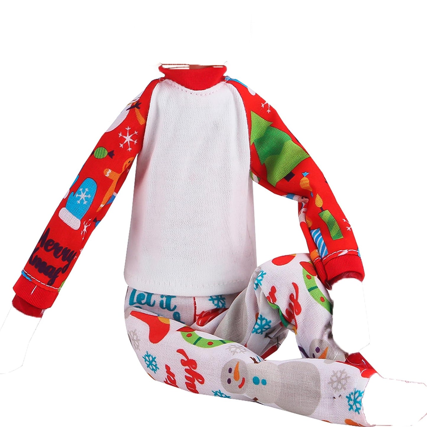 YAMASO ELF Conjunto de ropa de dormir para muñeca de 2 piezas (verde+rojo)