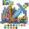 Toylogy 72 bloques magnéticos: construye minas Magnet World Sword Edition