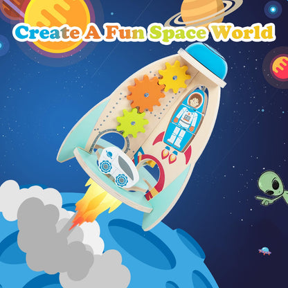 Cubo de actividades Montessori de madera para bebés