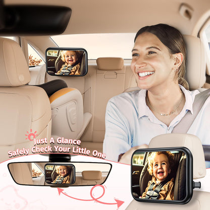 Espejo de automóvil para bebé para asiento de automóvil de bebé,