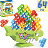 WOWNOVA Juego de torre Tetra apilable de dinosaurio de 64 piezas