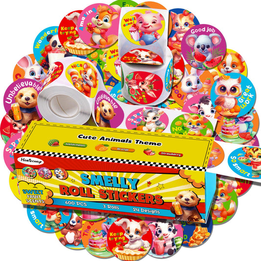 Rollos de pegatinas HORIECHALY para rascar y oler