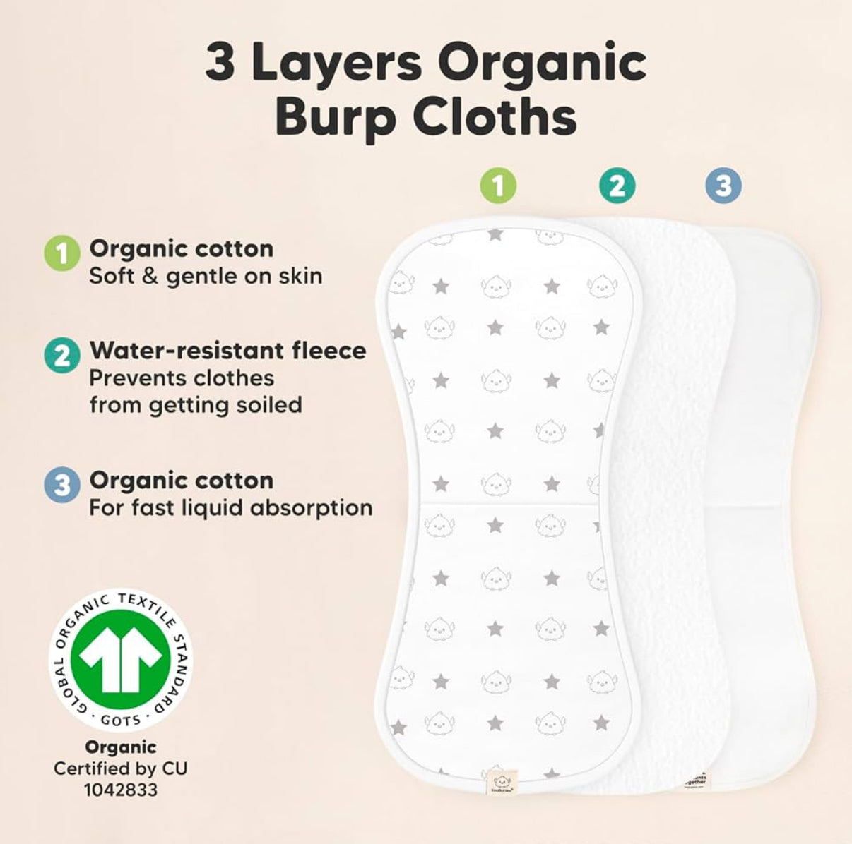 Keababies- Paños orgánicos para eructos