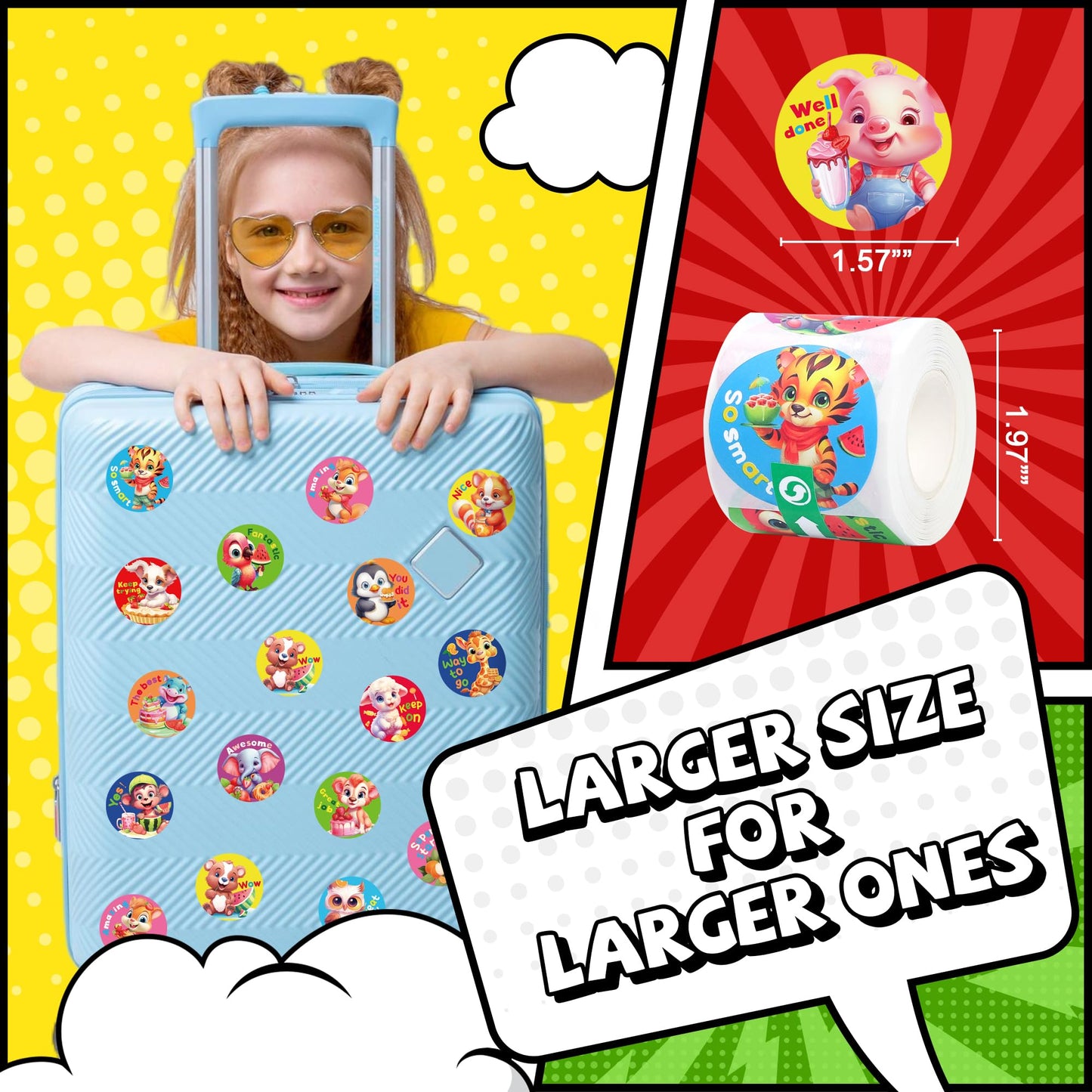 Rollos de pegatinas HORIECHALY para rascar y oler