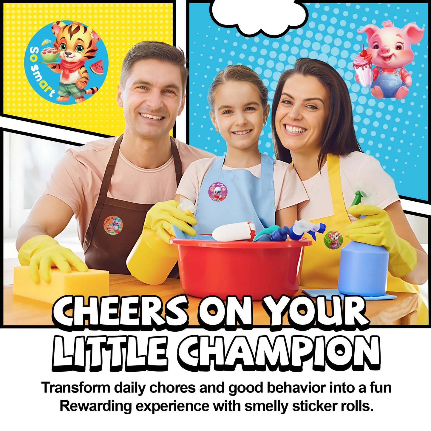 Rollos de pegatinas HORIECHALY para rascar y oler