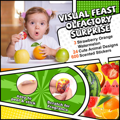 Rollos de pegatinas HORIECHALY para rascar y oler