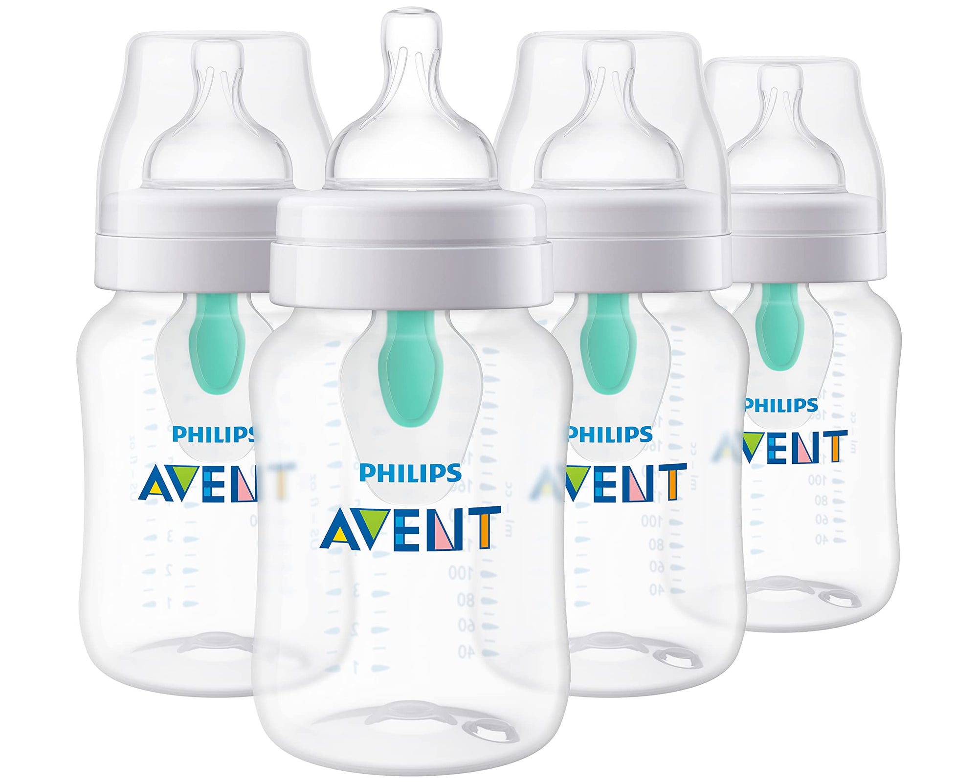 Philips Avent Biberón anticólicos con ventilación AirFree, 9 oz, paquete de 4