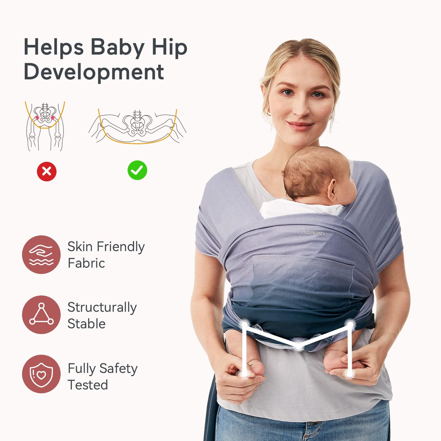 Momcozy Eslingas portabebés para recién nacidos de hasta 50 libras