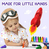 16 crayones Rocket – No tóxicos, lavables – Para niños pequeños, niños de 4 a 8 años