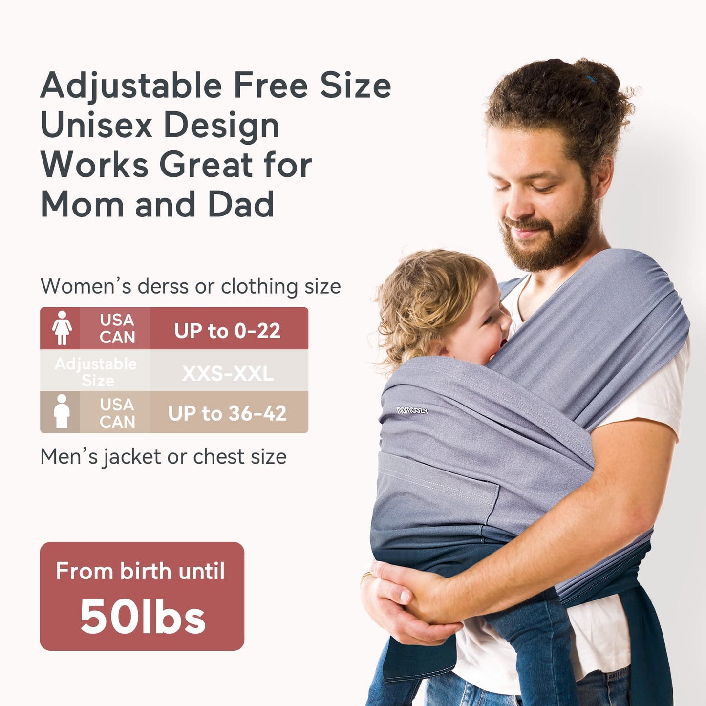 Momcozy Eslingas portabebés para recién nacidos de hasta 50 libras
