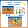 24 hojas de calcomanías de Navidad con texto en inglés «Make a Nativity»