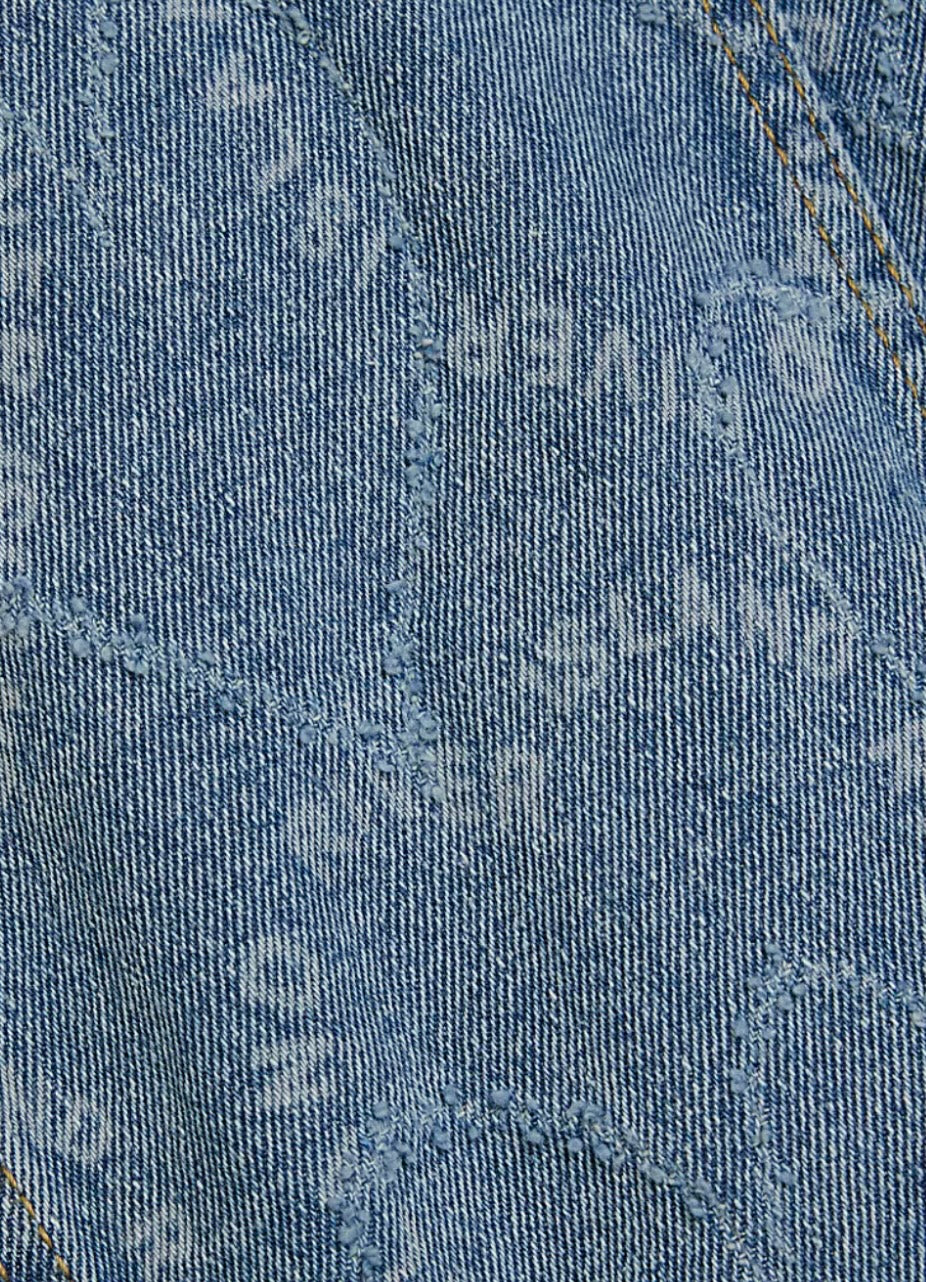 Chaqueta vaquera desgastada con corazones azules para niñas, 2-3 años