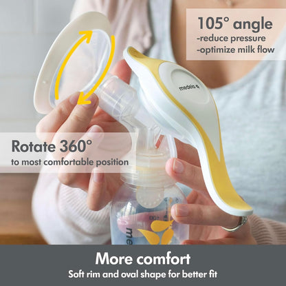 Extractor de leche manual Medela con Flex Shields Harmony