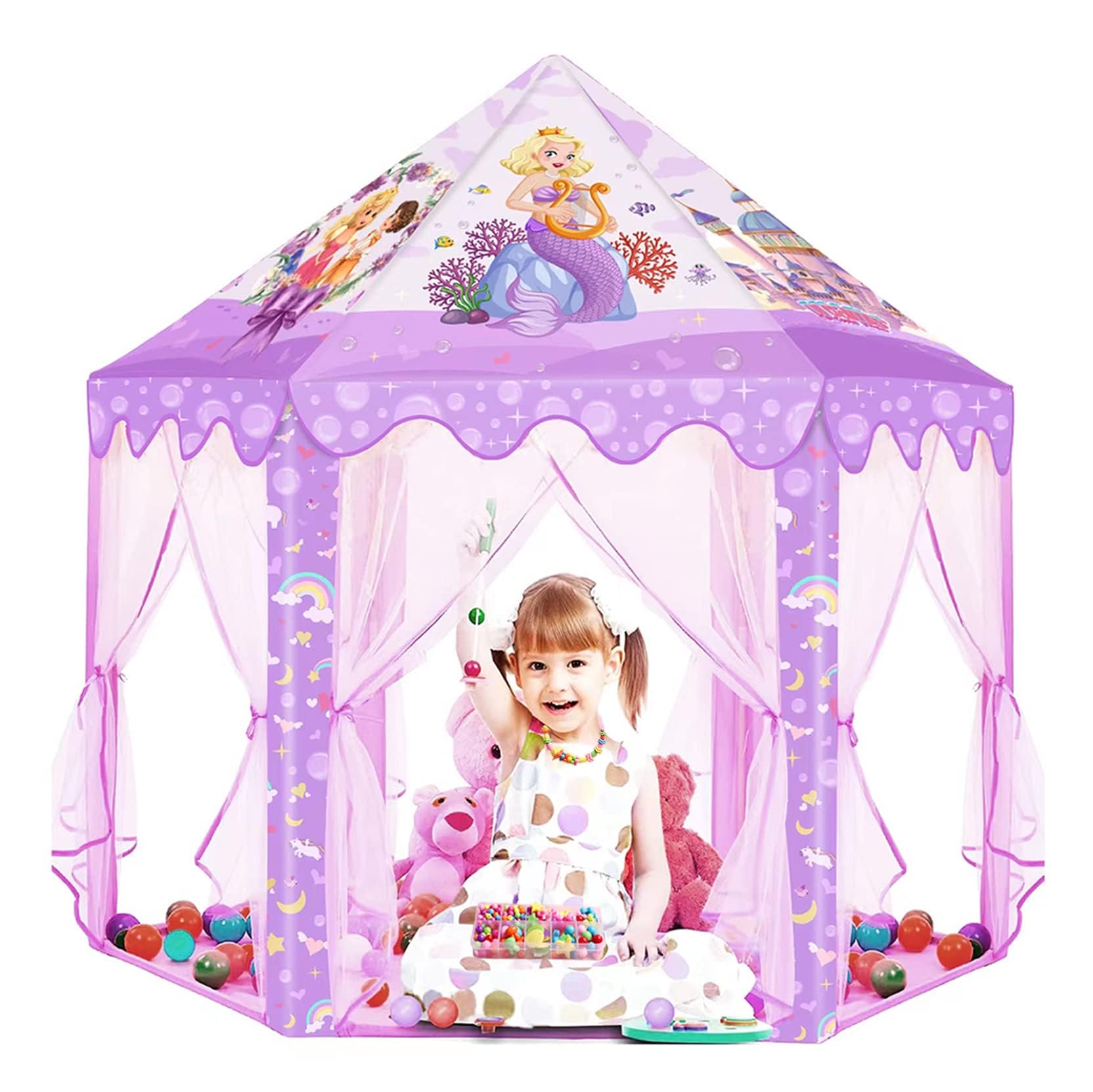 Tienda de campaña de princesa sirena para niños