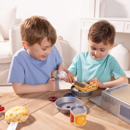 Melissa & Doug - Juego de simulación de alimentos de madera para hacer y hornear pasteles