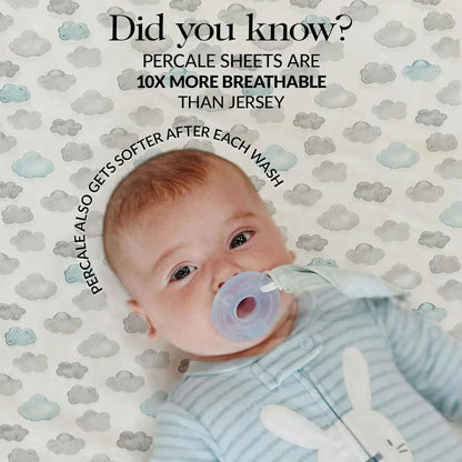 100% ORGANIC BASSINET FITTED SHEETS (3-PACK)