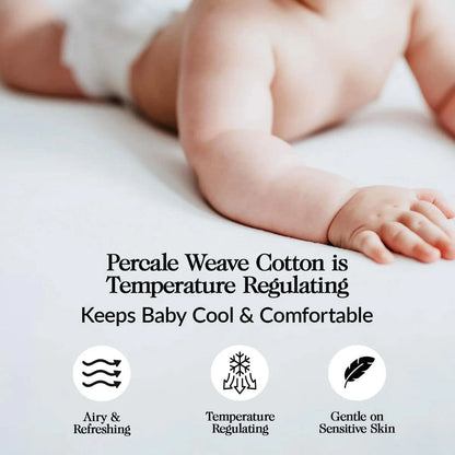 100% ORGANIC BASSINET FITTED SHEETS (3-PACK)