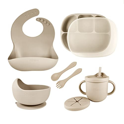 Littlesol Baby Led Weaning Supplies – Juego completo de silicona para alimentación de bebé