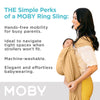 Moby Portabebés con anillo | Manos libres, envoltura de soporte versátil