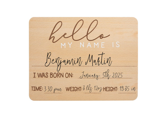 Pearhead Letrero de bienvenida para bebé