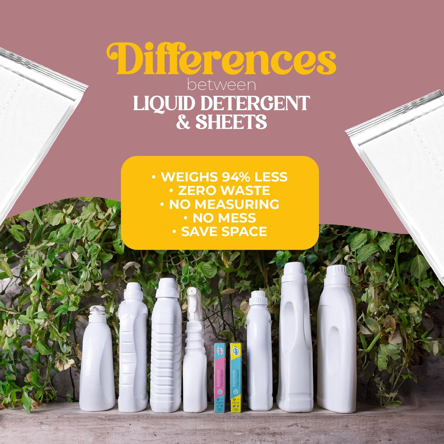 Hojas de detergente para ropa