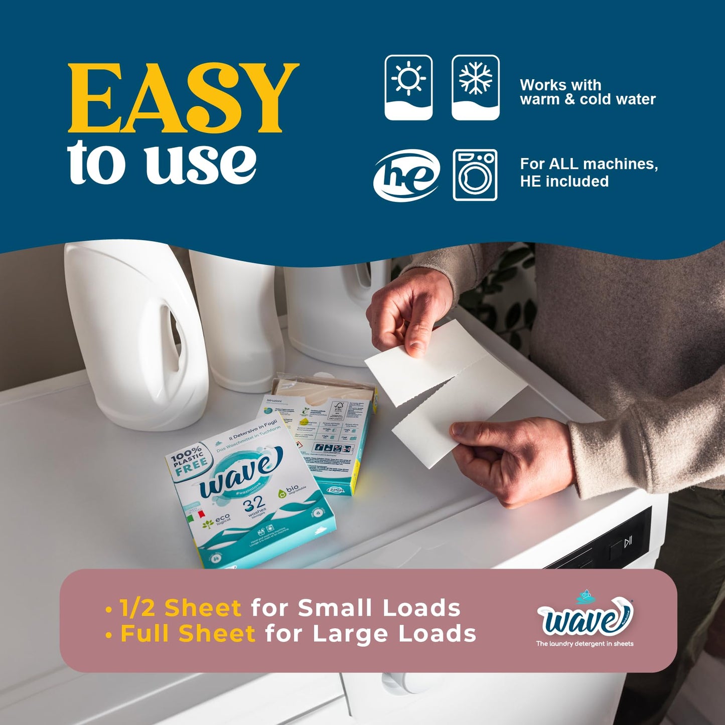 Hojas de detergente para ropa