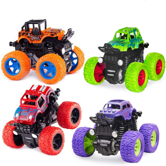 Lonandy - Juguetes de Monster Truck para niños - Autos de inercia de empuje y marcha