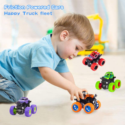 Lonandy - Juguetes de Monster Truck para niños - Autos de inercia de empuje y marcha