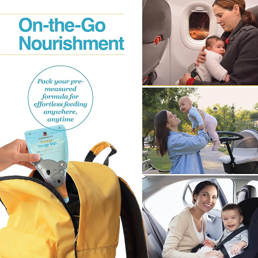 Paquete de 30 bolsas de almacenamiento de fórmula para bebés, dispensador, contenedor desechable