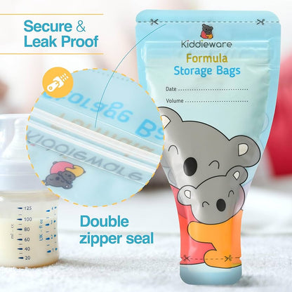Paquete de 30 bolsas de almacenamiento de fórmula para bebés, dispensador, contenedor desechable