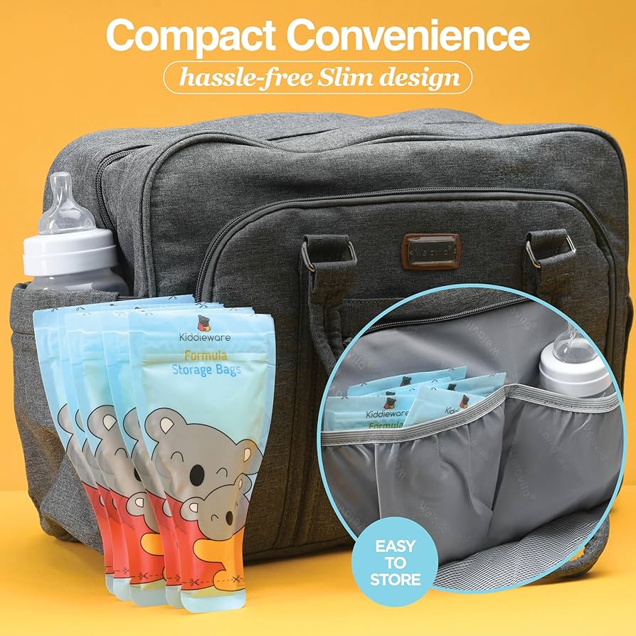 Paquete de 30 bolsas de almacenamiento de fórmula para bebés, dispensador, contenedor desechable