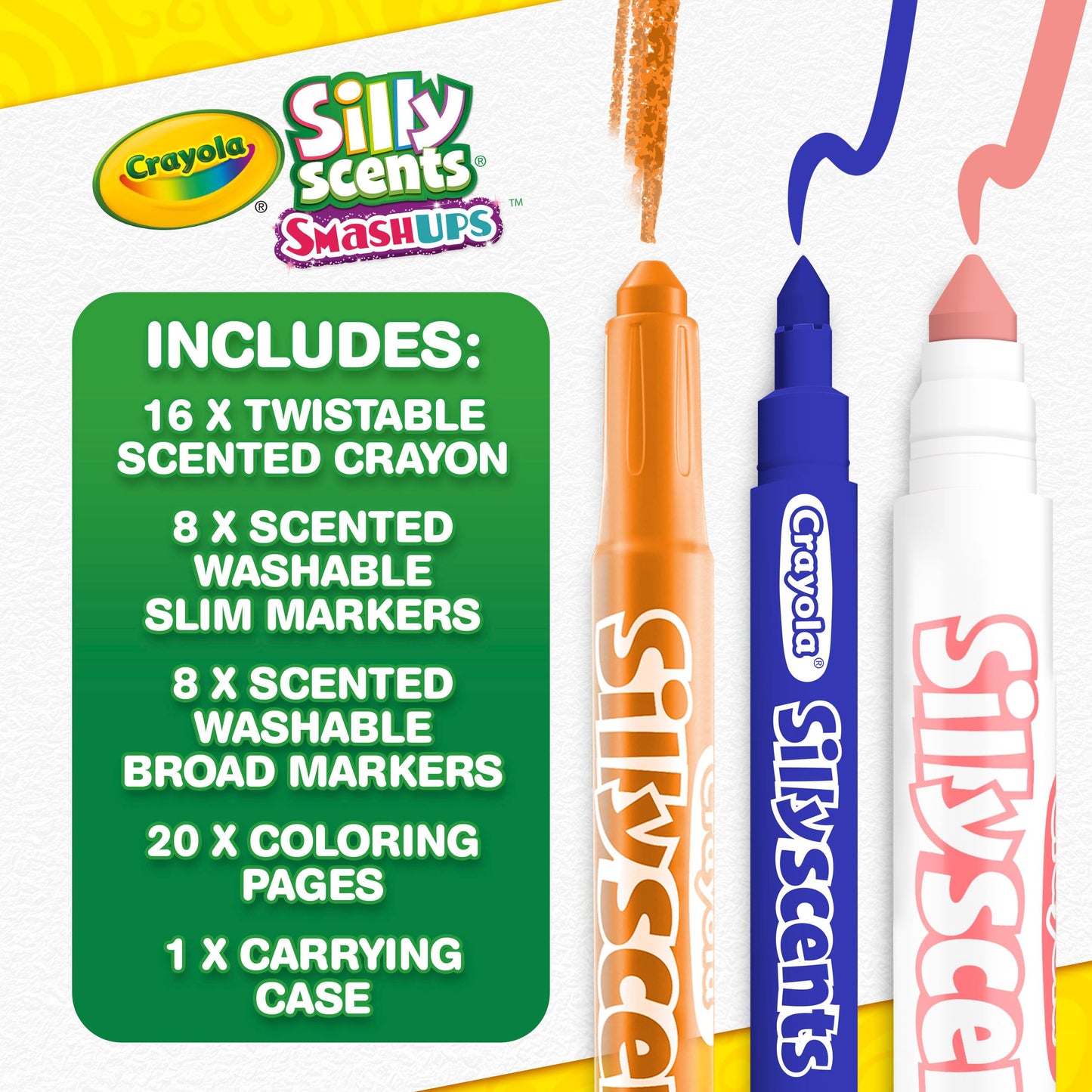 Crayola Silly Scents - Mini estuche de arte inspirador