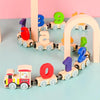 Tren magnético de madera Montessori para niños