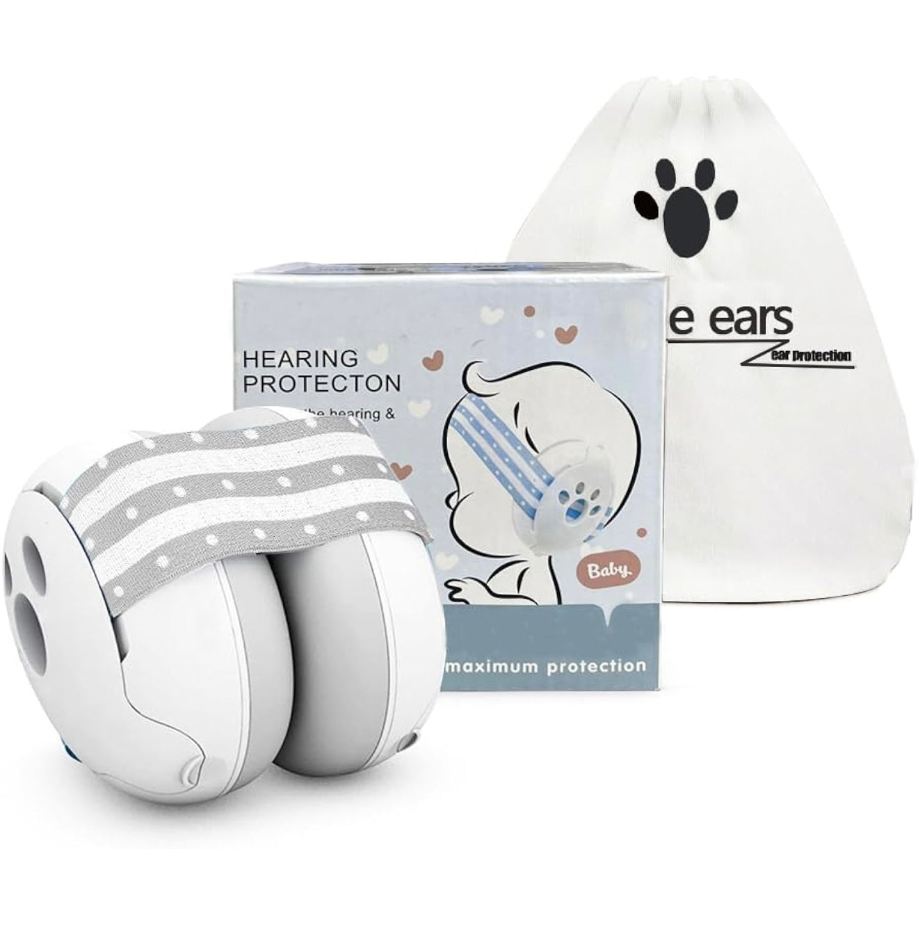 Auriculares ajustables Jinberry con cancelación de ruido para bebés de hasta 36 meses