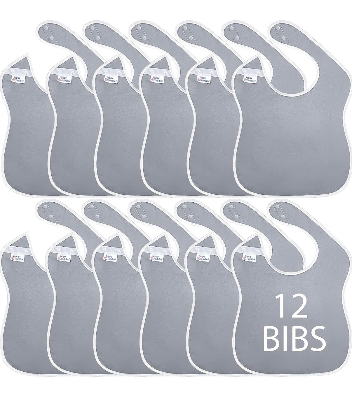 Baberos grandes impermeables para exteriores, colección de 12 unidades