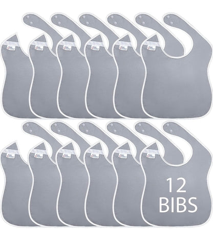 Baberos grandes impermeables para exteriores, colección de 12 unidades