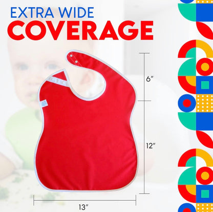 Baberos grandes impermeables para exteriores, colección de 12 unidades