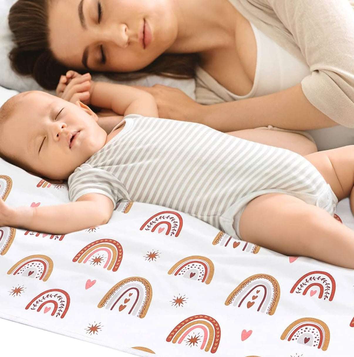 Almohadilla para cama de bebé, impermeable, lavable, reutilizable, de 31 x 40 pulgadas