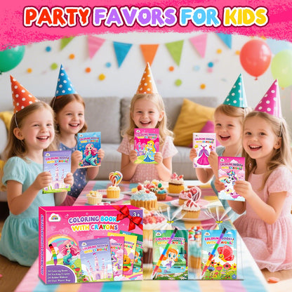 24 libros para colorear para niños con crayones
