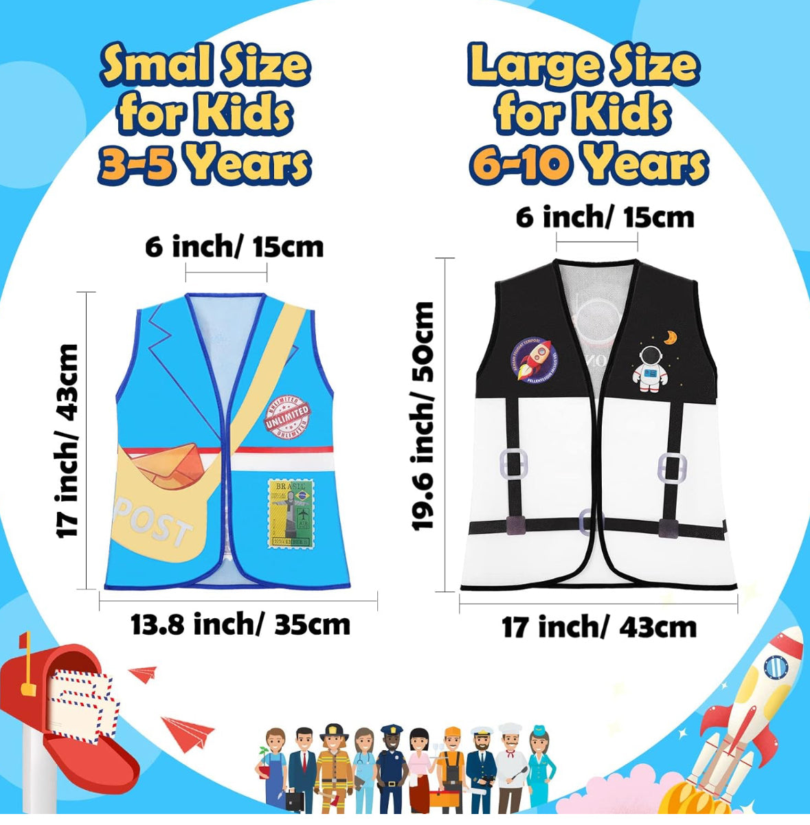 Geyoga 10 piezas de disfraz de ayudante de la comunidad