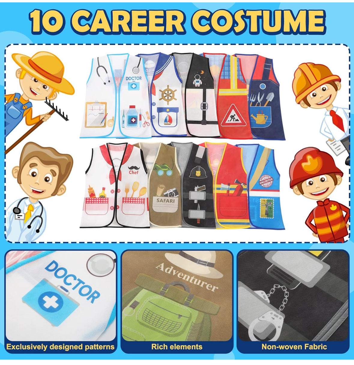 Geyoga 10 piezas de disfraz de ayudante de la comunidad