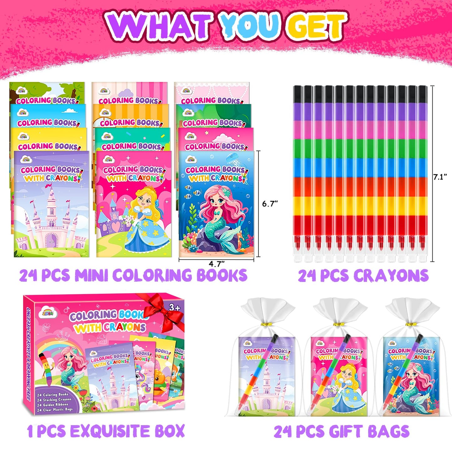 24 libros para colorear para niños con crayones