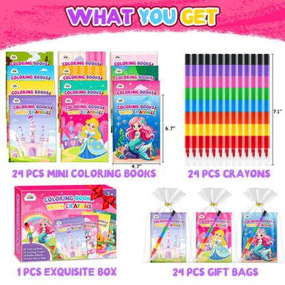 24 libros para colorear para niños con crayones