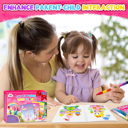 24 libros para colorear para niños con crayones
