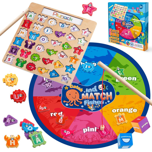 Plunack juego de pesca de madera magnético