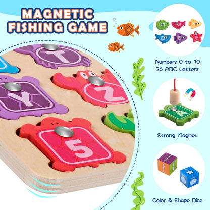 Plunack juego de pesca de madera magnético