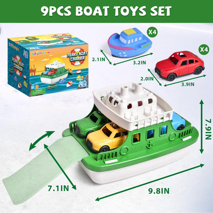 Ferry Boat - Juguete de baño con mini coches, juego de agua