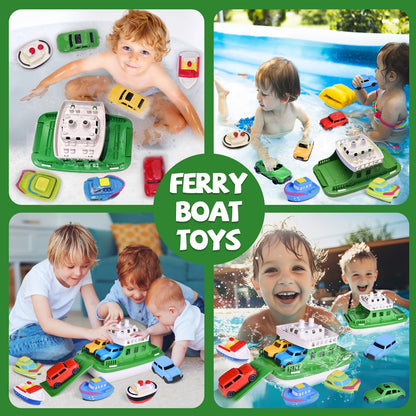 Ferry Boat - Juguete de baño con mini coches, juego de agua
